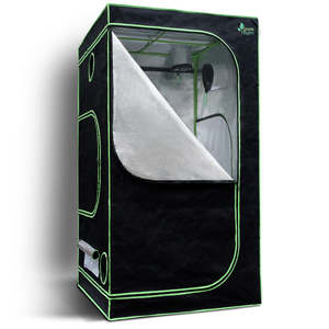 Grow Tent: Green Fingers Grow Tent 100x100x200CM Hydroponics Kit Indoor Plant Room System