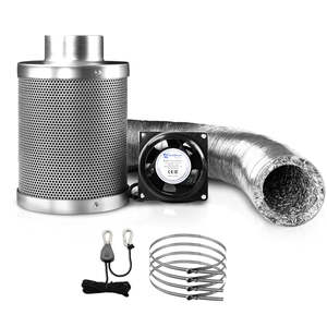 Green Fingers 4"Ventilation Kit Fan Hydroponics Grow Tent Kit Carbon Filter Duct&hellip;