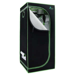 Grow Tent: Green Fingers Grow Tent 70x70x160CM 1680D Hydroponics Kit Indoor Plant Room System