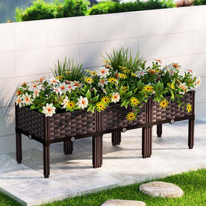 Planter Box: Green Fingers Garden Bed 120x40x36cm PP Planter Box Raised Container Growing Herb
