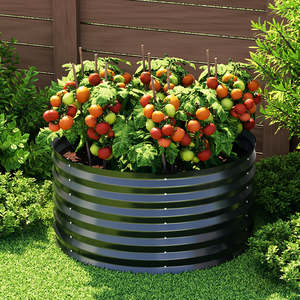Planter Box: Green Fingers Garden Bed 90X45cm Planter Box Raised Container Galvanised Steel
