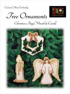 Tree Ornaments - Coloured Metal Embroidery