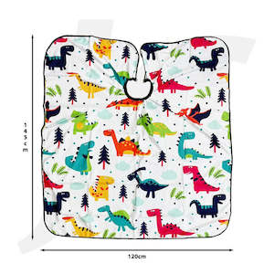Towel Cape Apron Uniform: Child Kid Cutting Cape With Cartoon Dinosaur 120x145cm J26DCR