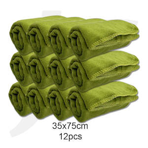 JC Salon Towel Soften Microfiber Grass Green 35x75cm 12pcs J26TMG