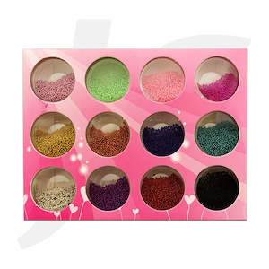 Nail Stick Sequin Rhinestone: Nail Glitter 12 in 1 Red Box 44505 J85G05