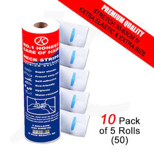 Sprayer Mirror Neck Strip Brush: No.1 Honest Care Of Hair Premium Neck Strip Extra Elastic Size Stretch 30-63cm 10 Packs of 5 Rolls (50) J24N5S