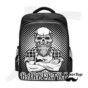 Tool Pouch Bag Box: BarberTop Tool Bag Black White Skull Logo AT386 J27GKL