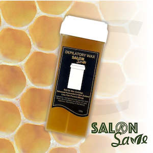 Wax Cartridge Bean Block Can: SALON Save Depilatory Wax Cartridge Roller Less Pain Allergy Honey 100g J41PYH