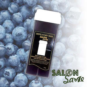 SALON Save Depilatory Wax Cartridge Roller Less Pain Allergy Blueberry 100g J41PAY