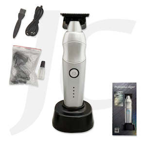 Hair Machine: FULL METAL Hair Trimmer With Charger Base Silver J31WCR