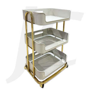 Trolley Chair Station Basin Table: Beauty Trolley Grey And Gold A77 J34RGR