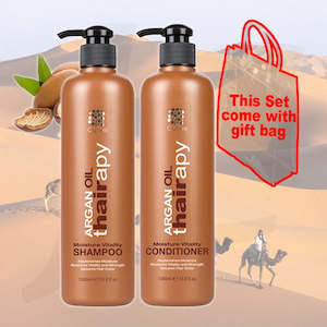 Promotion: Cynos Thairapy Morocco Argan Oil Shampoo Conditioner B Set With Gift Bag 1000mlx2 J13ACG**