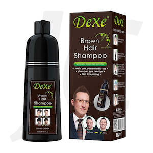 Dexe Dream Exist Everyday: Dexe Hair Color Shampoo Dark Brown Two In One 400ml J14DSS**-