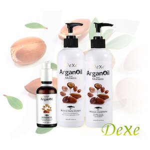 Dexe Dream Exist Everyday: Dexe Argan Oil Set Serum Shampoo Conditioner 50+400x2ml J14DXS*