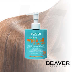 Argan Oil Series: BEAVER Argan Oil & Keratin Curling Cream 250ml J14BAC*