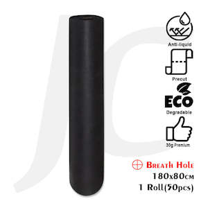Disposable Bed Sheet Roll 180x80cm Black Breath Hole BL+ 1 Roll 50pcs J52BLS