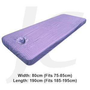 Hot Stone Tool Bed Sheet: Massage Beauty Bed Sheet Cover With Breath Hole Rubber Ring 床笠 Cotton Lavender 80x190cm J52JPT
