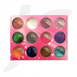 Sequin Glitter Powder: Nail Glitter 12 in 1 Red Box 44508 J85G08