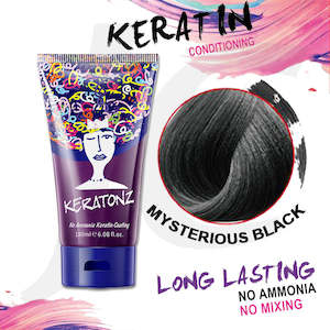 KERATONZ Semi-Permanent Hair Color Mysterious Black 180ml J11KMY*