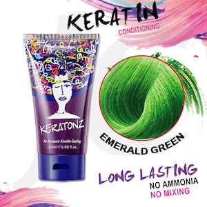 KERATONZ Semi-Permanent Hair Color Emerald Green 180ml J11KEG*