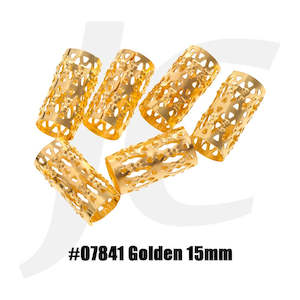 Beauty Town Aluminum Braiding Beads #07841 Golden 15mm J17AG5
