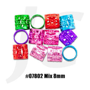 Beauty Town Aluminum Braiding Beads #07802 Mix 8mm J17BM8