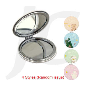 Ramdon Carton Style Round Makeup Mirror 1pc  J24ROU