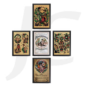 Book Poster Flag: Poster With Frame 45.5x31.5cm M Set 5PCS J36YGR