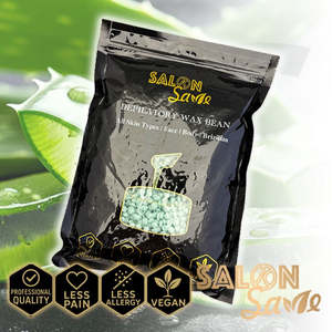 SALON Save Depilatory Wax Bean Aloe 500g J41RPD