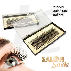 SALON Save Professional Fan Eyelash Extension Y15MM 30P 0.08C 60 Fans J71EOE