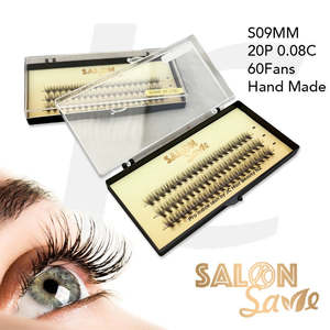 SALON Save Professional Fan Eyelash Extension Hand Made S09MM 20P 0.08C 60Fans J71JMM