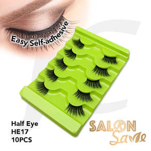 SALON Save Easy Self-adhesive Eyelash Half Eye HE17 10pcs J72SCY*
