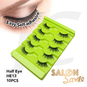 SALON Save Easy Self-adhesive Eyelash Half Eye HE13 10pcs J72SGR*