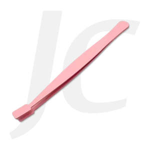 Eyelash Tweezers Basic Shovel-tip Pink J73STG