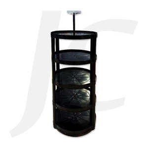 Redone & Redist Display Shelf Black Round 5 Levels J35BRY