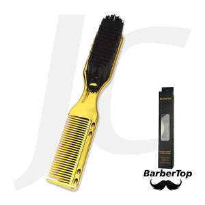BarberTop Double-Sided Comb Brush Gold Color J24WGC