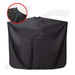 Cutting Cape With Silicone Collar 160x140cm Black J-42-1 J26CSS