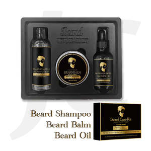 Styling Product Serum: STYLEJIANG Beard Care Kit Beard Shampoo Balm Oil 100+60+60ml J13BDS