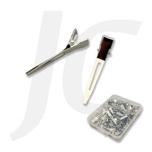Comb Brush Roller Clip: Metallic Section Clip Small 0.7x4.5cm 70pcs J23MSC