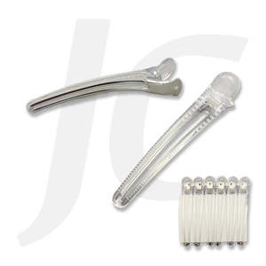 Comb Brush Roller Clip: [Random Color] Hair Section Clip Crystal Extra Large 2x12.5cm 6pcs J27EPA