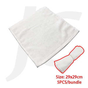 Facial Towel Square Cotton White 29x29cm 5Pcs Per Bundle J26FTW5