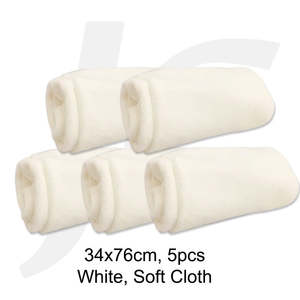 Towel Cape Apron Uniform: Salon Towel Soft Cloth 34x76cm White 5PCS Per Bundle J26SCS5