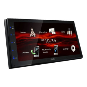 Double DIN: JVC 6.75″ touchscreen Bluetooth car stereo KW-M180BT