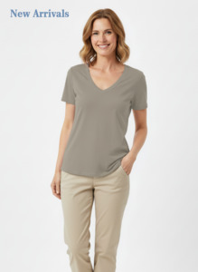 All: CloudSoft Women's V-Neck Tee - Effortless Australian Elegance S6A-52-273024