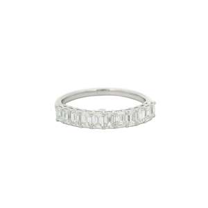Baguette Diamond Half Eternity Band 0.97 Carats in 18ct White Gold