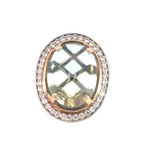 Jewellery Rings: Fluorite Diamond Cocktail Ring