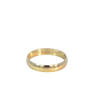 Unisex Wedding Band Ring in 18ct Yellow Gold - 4.0mm