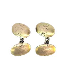 Victorian Antique Yellow Gold Cuff Links
