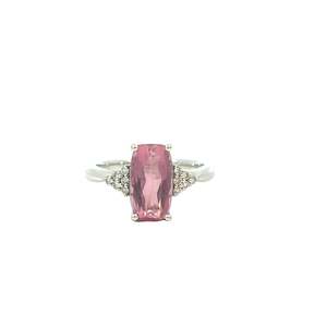 Pink Tourmaline Diamond Ring
