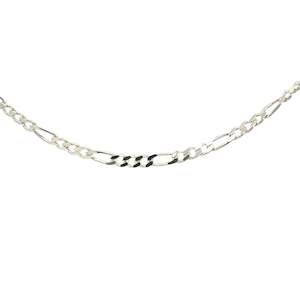 Figaro Link Necklace in Sterling Silver - 50cm